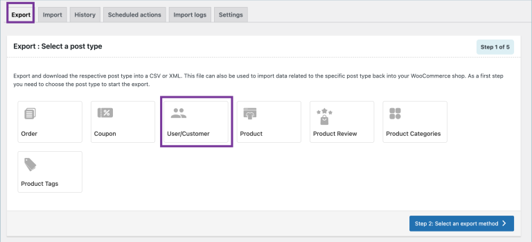 2 export using plugin