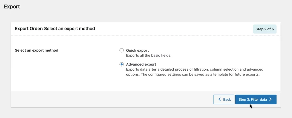 6 method 4 step 2 método de exportación