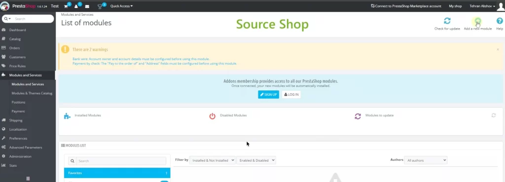 1 add product export module to prestashop
