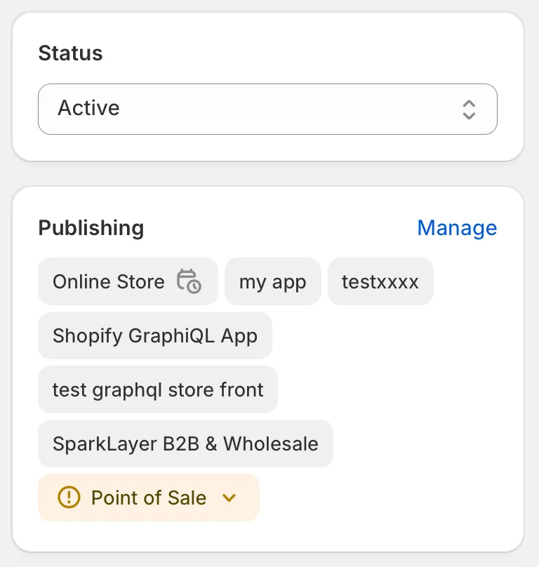 15 set product status