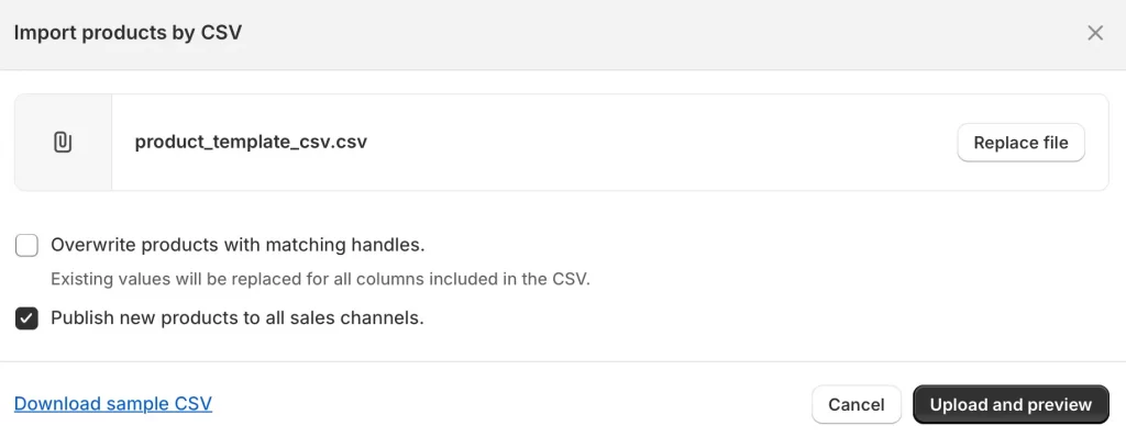 20 pop up csv shopify