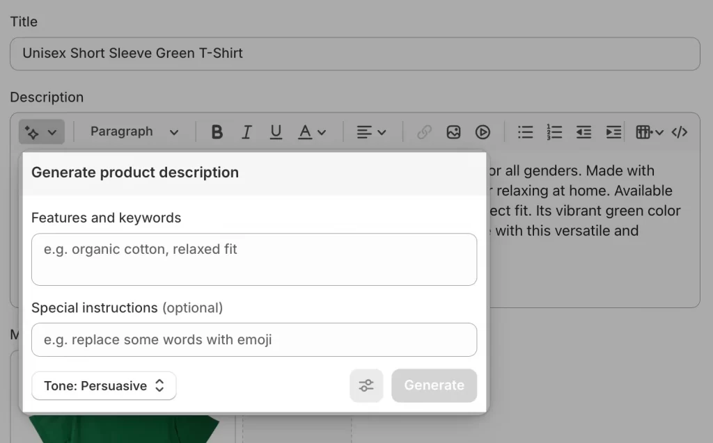 3 shopify magic for description