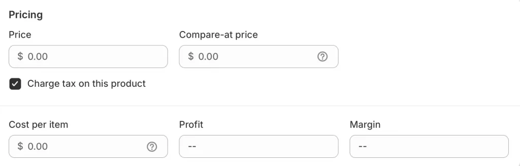 7 set the price for the product