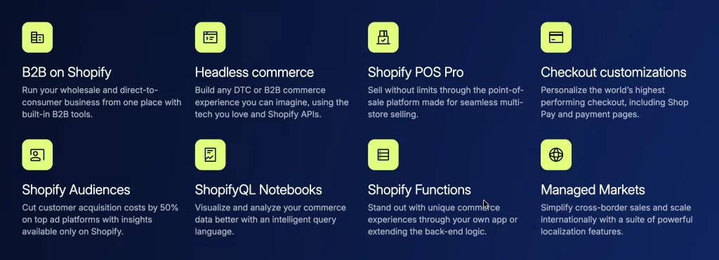 shopify plus features
