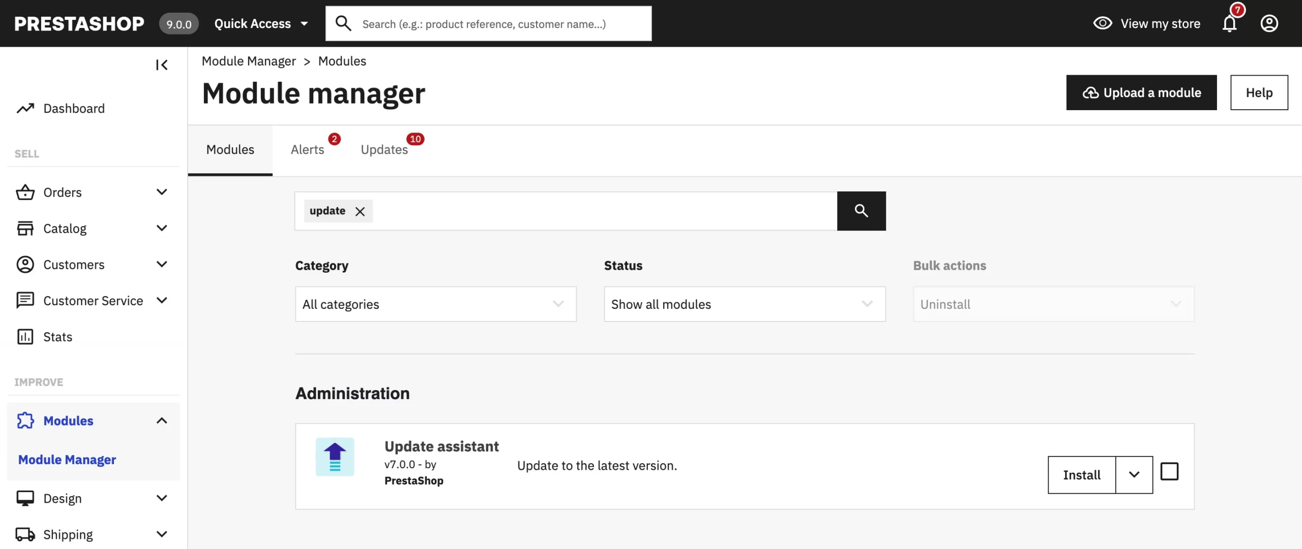 1 module manager update assistant