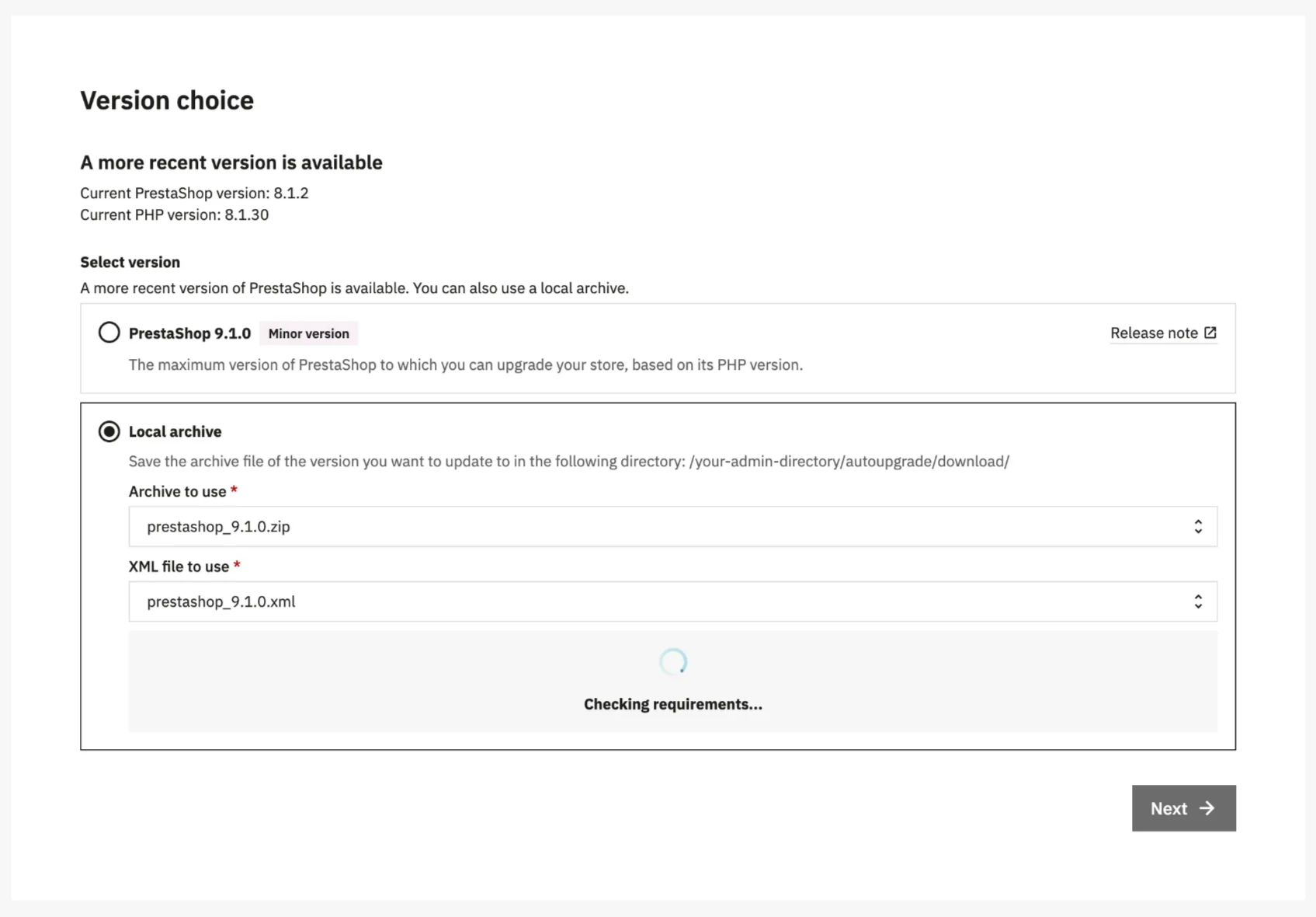 3 update-assistant-version-choice-local-channel