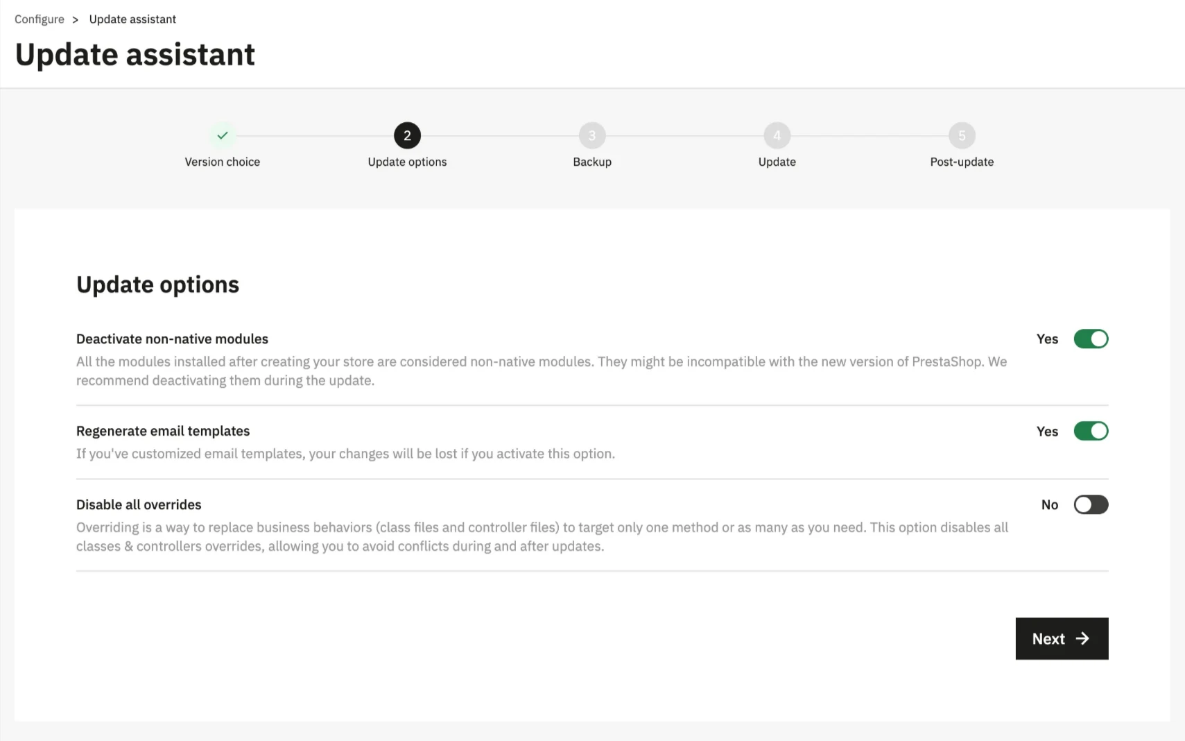 5 update-assistant-update-options-page