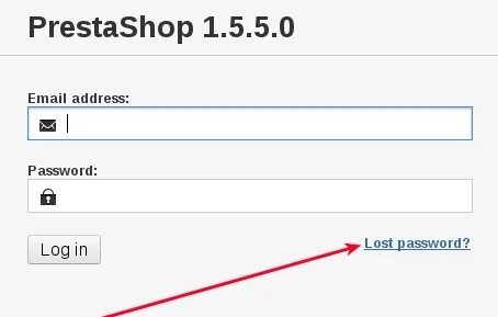 PrestaShop password recovery