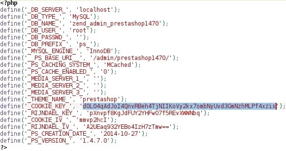 Root folder - PrestaShop password migration