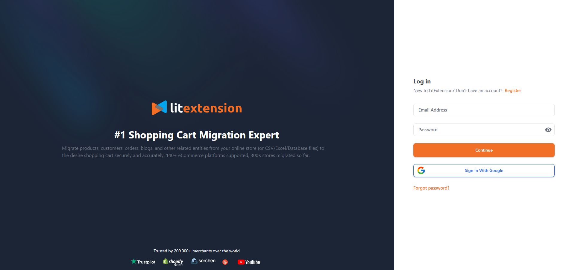 Log in to LitExtension