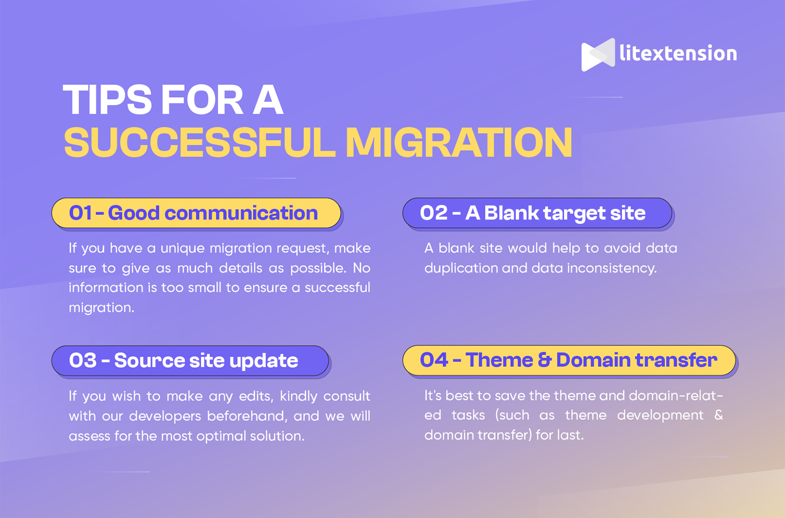 tips for a successful migration