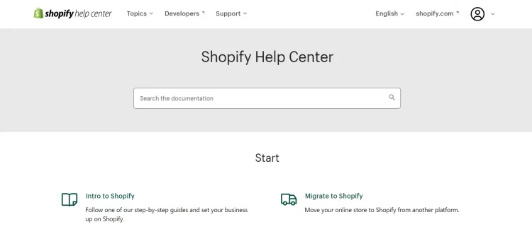 Central de Ajuda do Shopify