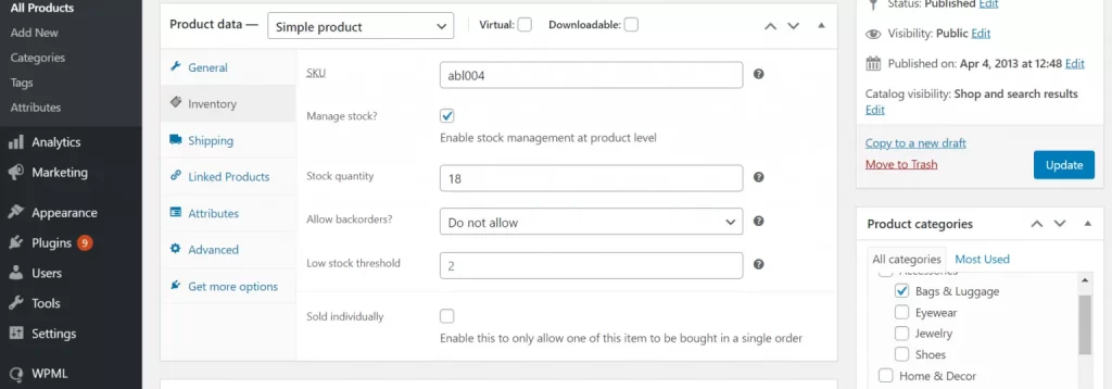 woocommerce é bom: gestão de estoque