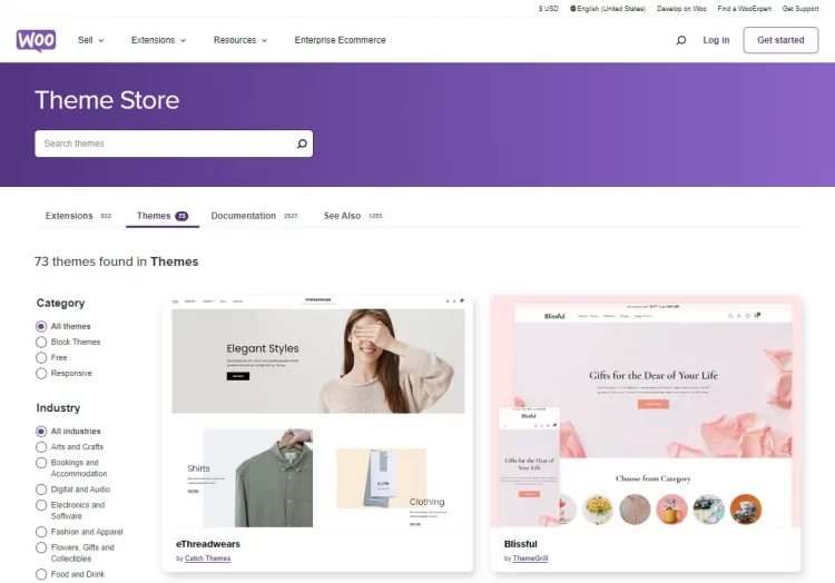 loja temática woocommerce