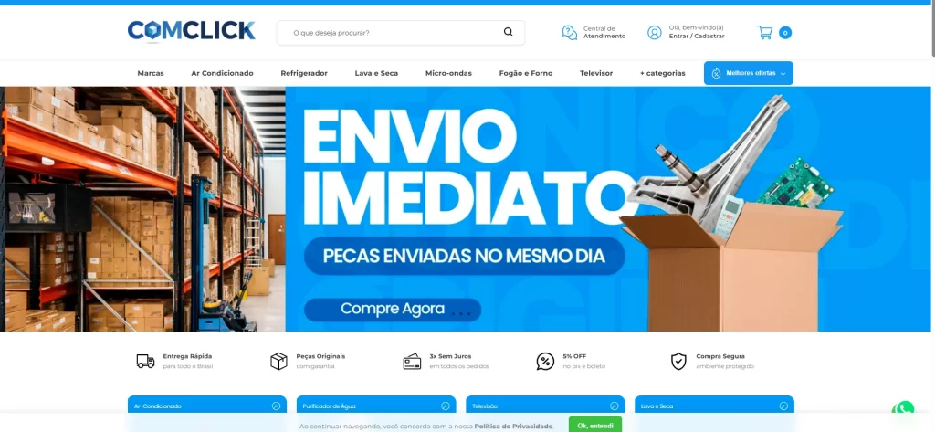 6 tray website example