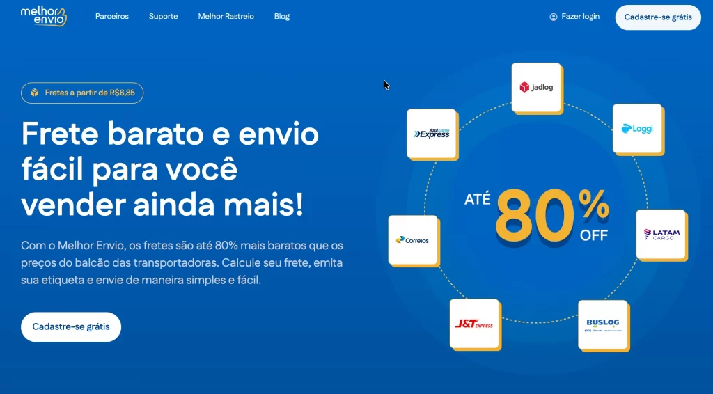 melhor envio shopify