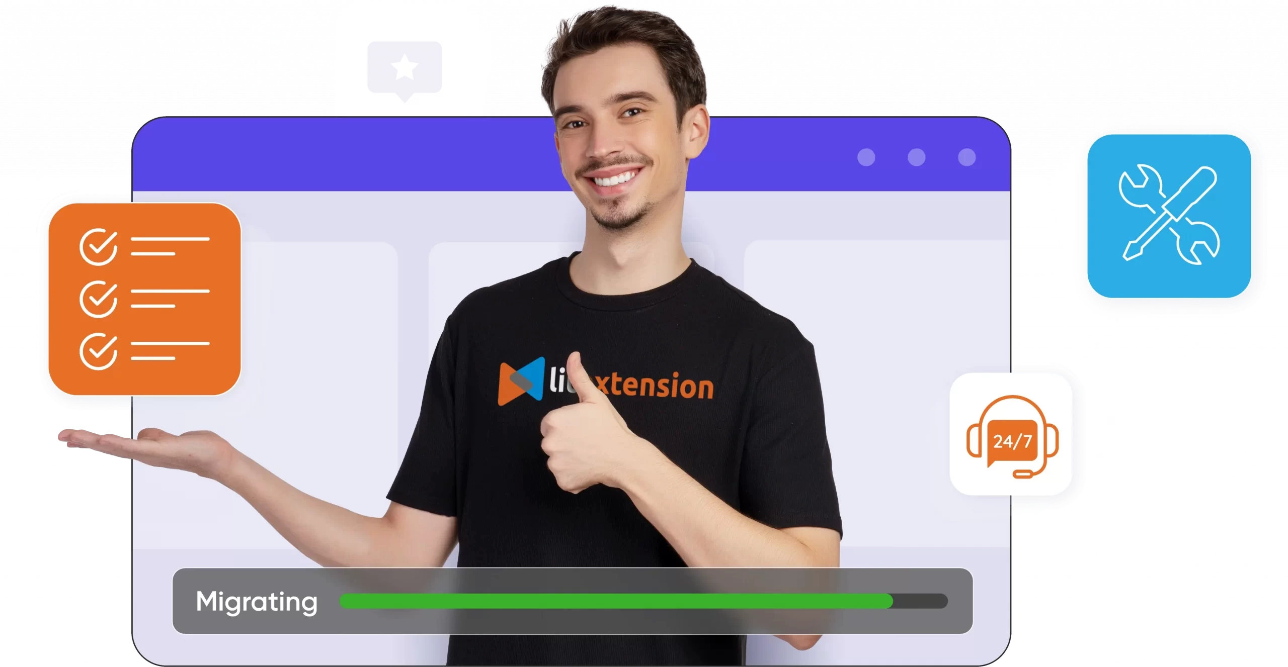 LitExtension vs Cart2Cart migration services hero image