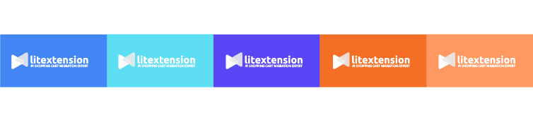 LitExtension's logo on colorful backgrounds