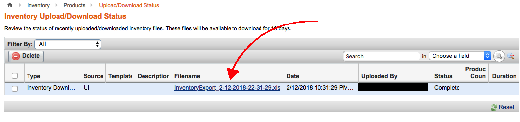 export data to CSV Files from Channel Advisor