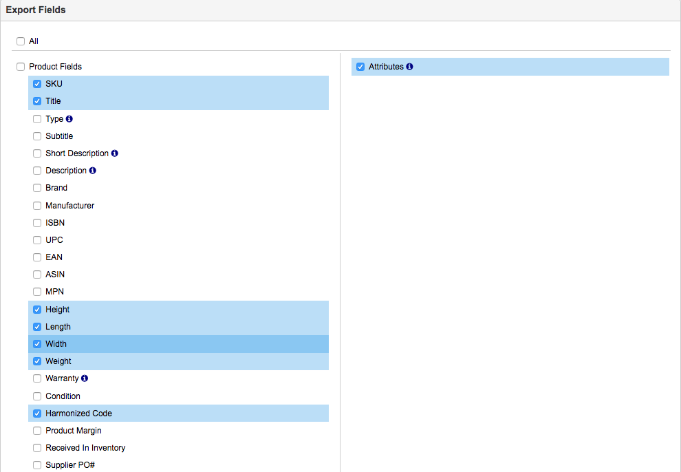 export data to CSV Files from Channel Advisor