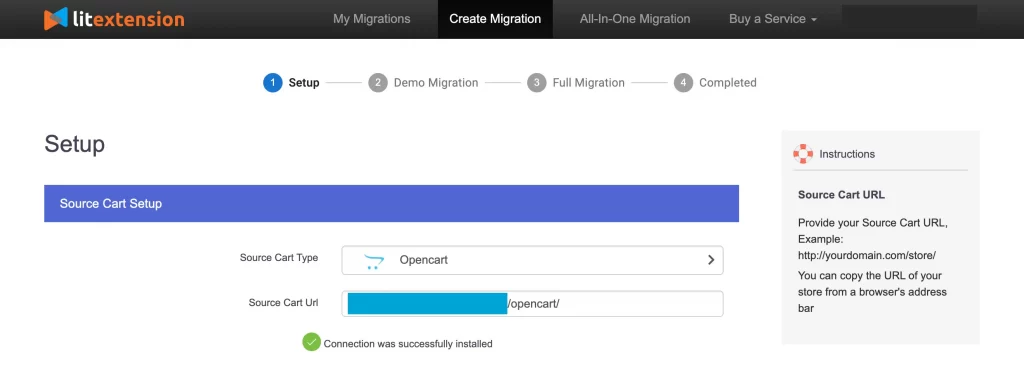 Set up Source Cart  OpenCart