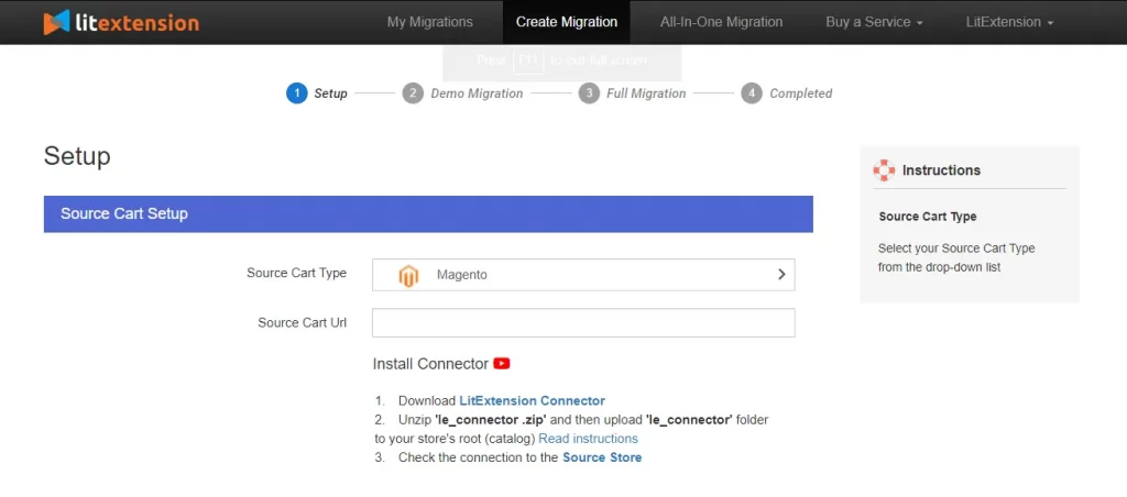 Set up Source Cart - Magento