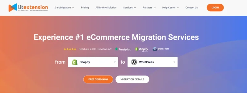 litextension shopify to wordpress migration