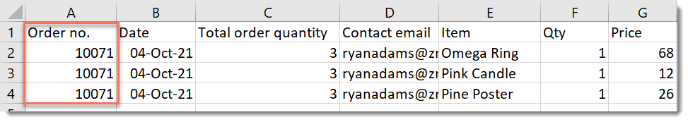 CSV file format on Wix