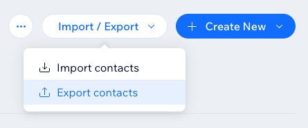 Export contacts on Wix