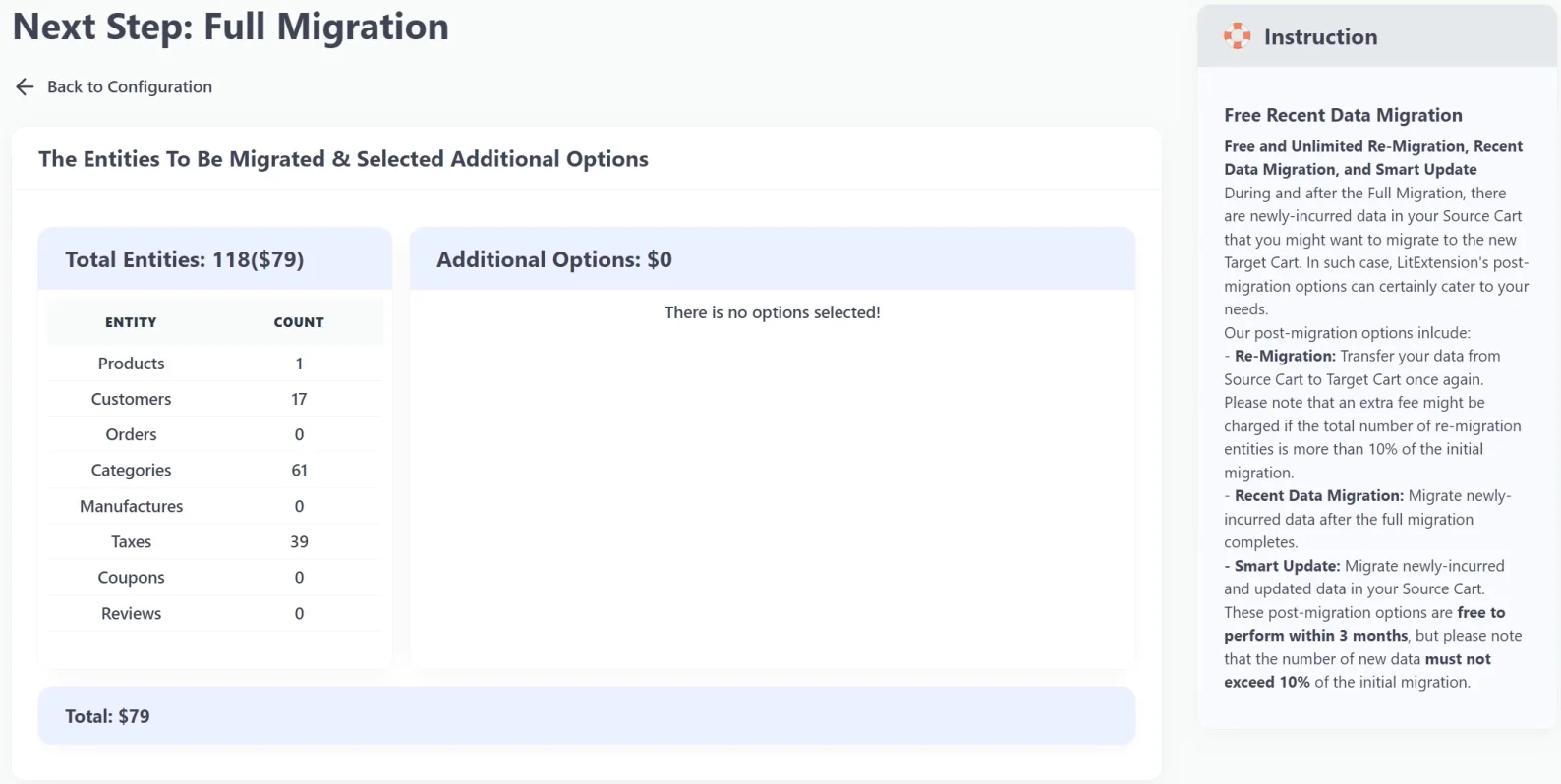 Migration Confirmation