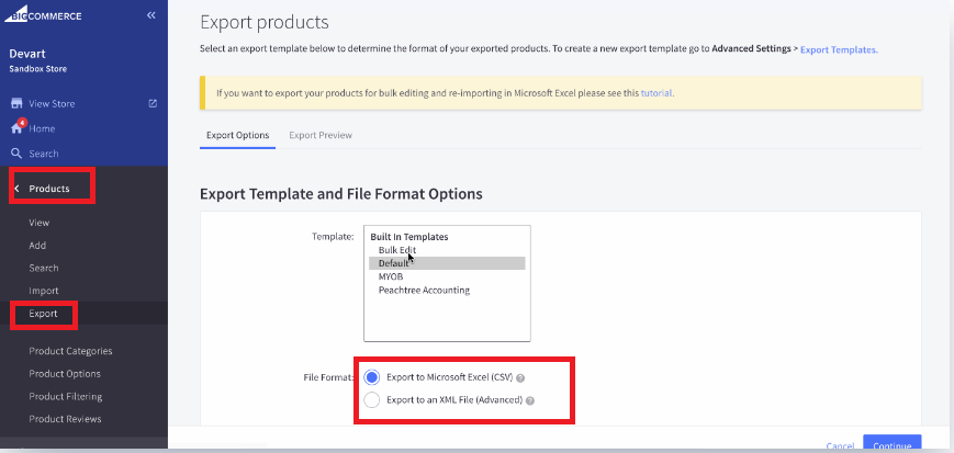 Step 1. Export and choose your preferred format.