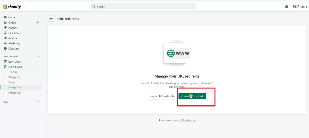 Set up 301 Redirects