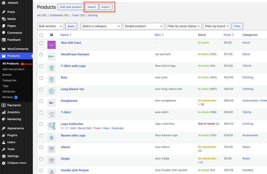 Export WooCommerce Products (CSV)
