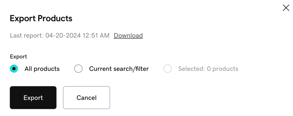 Export data using GoDaddy’s tools