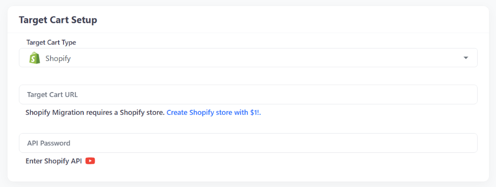 Target Cart Setup