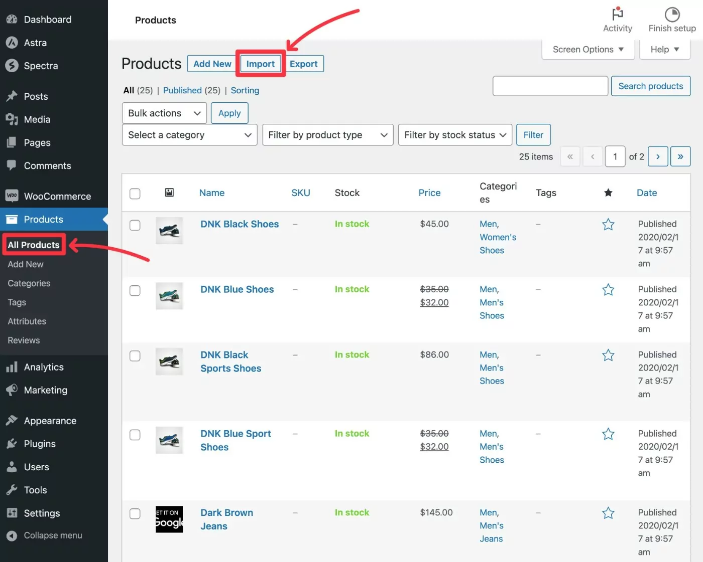 Import Product Data WooCommerce