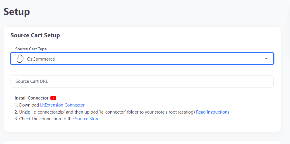 select oscommerce as source cart