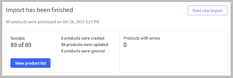 import data to bigcommerce