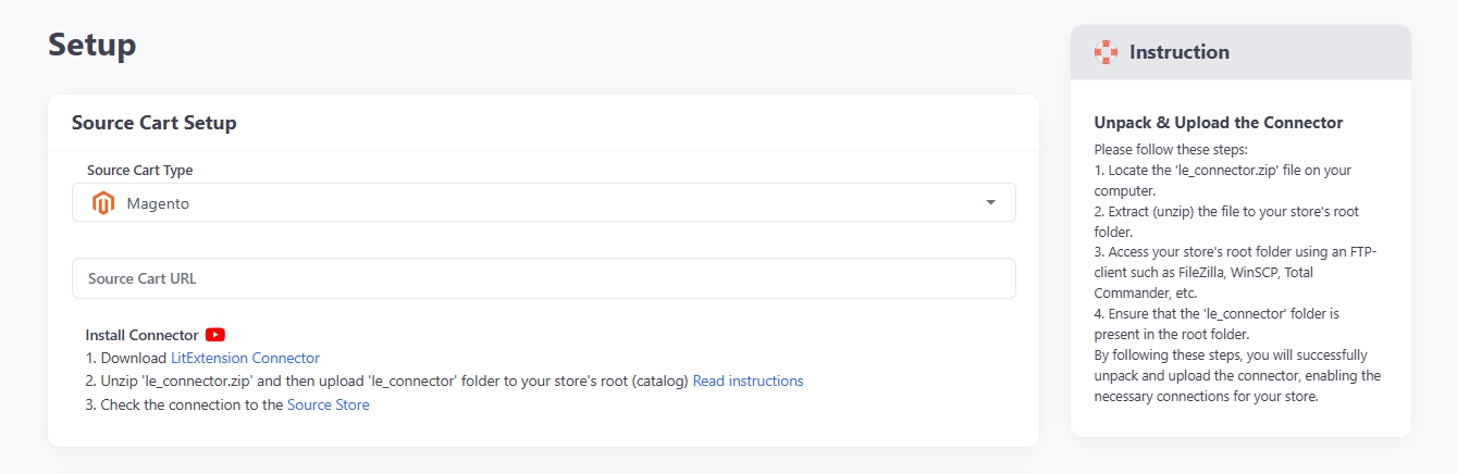 select Magento from the drop down list select magento