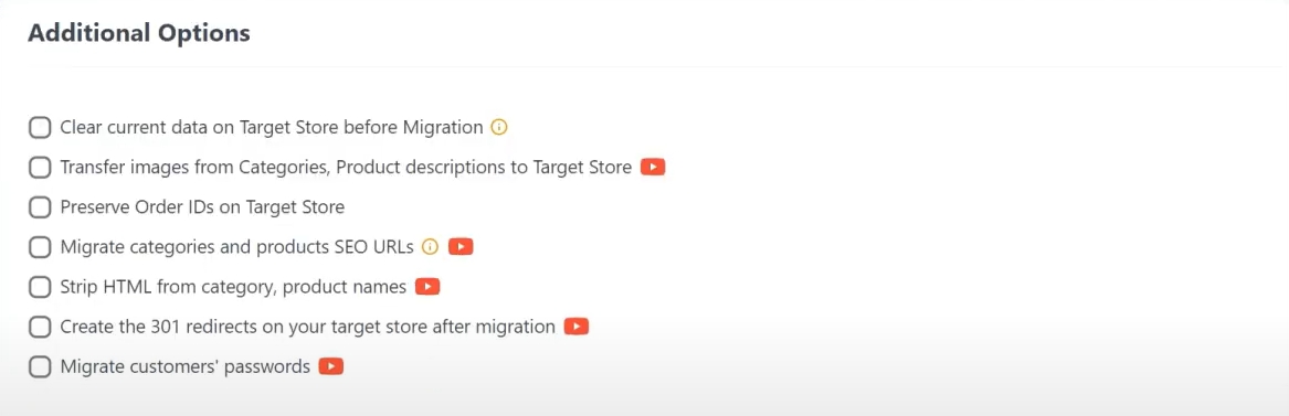 select additional option select additional option