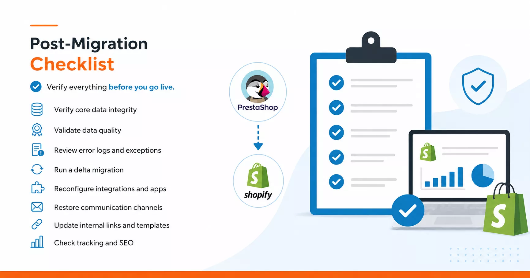 post prestashop to shopify migration checklist PrestaShop to Shopify PostMigration Checklist
